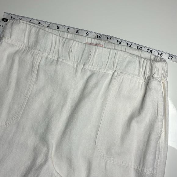 Per Se Ivory Linen & Viscose Pull On Jogger Pants, Sz L - Picture 7 of 9
